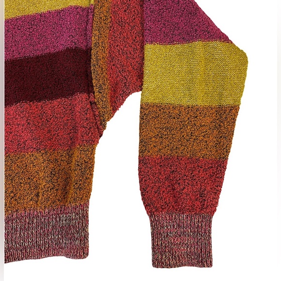 Free People Candyland Multicolor Stripe Sweater S M L - Picture 6 of 8